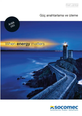 Socomec Türkiye Fiyat Listesi cover